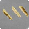 Зажим - наконечник для резинок и шнура 20x3 мм золото